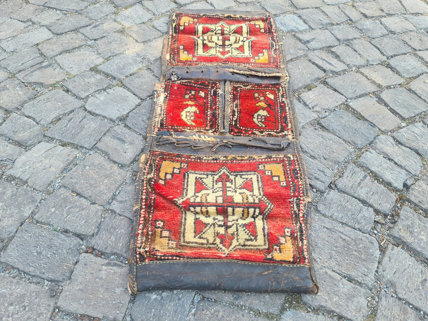 Saddle Bag - Vintage Turkish Small Rug - 1.4x3.8 Feet Rug